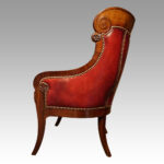 19thc. mahogany library desk chair - Image 4