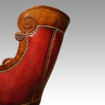 19thc. mahogany library desk chair - Image 3