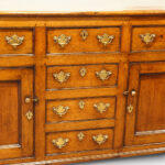 Antique 19thc. oak dresser base - Image 2