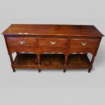 19thc. oak pot board dresser base - Image 8