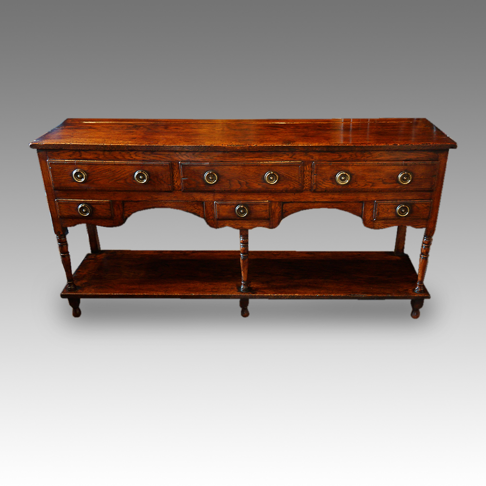19thc.-oak-potboard-dresser-base.jpg Antique oak pot board dresser - Image 1