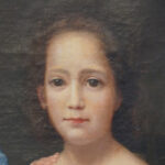 19thc. primitive portrait of children - Image 4