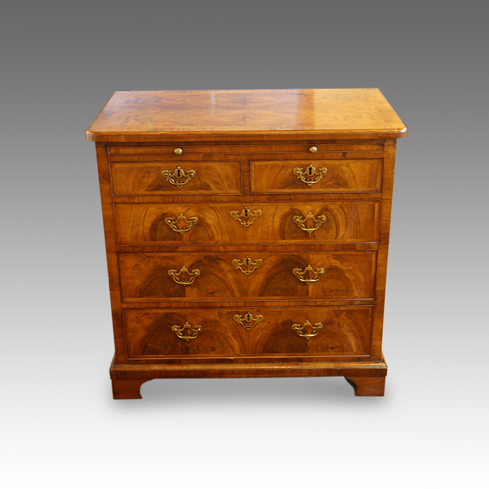 19thc.-walnut-chest-of-drawers-2.jpg Antique walnut chest of drawers - Image 1