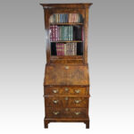 19thc. walnut small bureau bookcase