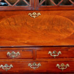 Antique mahogany small bureau bookcase - Image 2