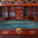 Antique mahogany small bureau bookcase - Image 4