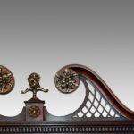 Antique mahogany small bureau bookcase - Image 8