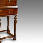 Antique Burr Elm chest on stand - Image 10