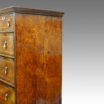 Antique Burr Elm chest on stand - Image 5
