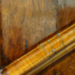 Antique Burr Elm chest on stand - Image 7