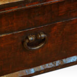 Antique Colonial hardwood large coffee table trunk - Image 4