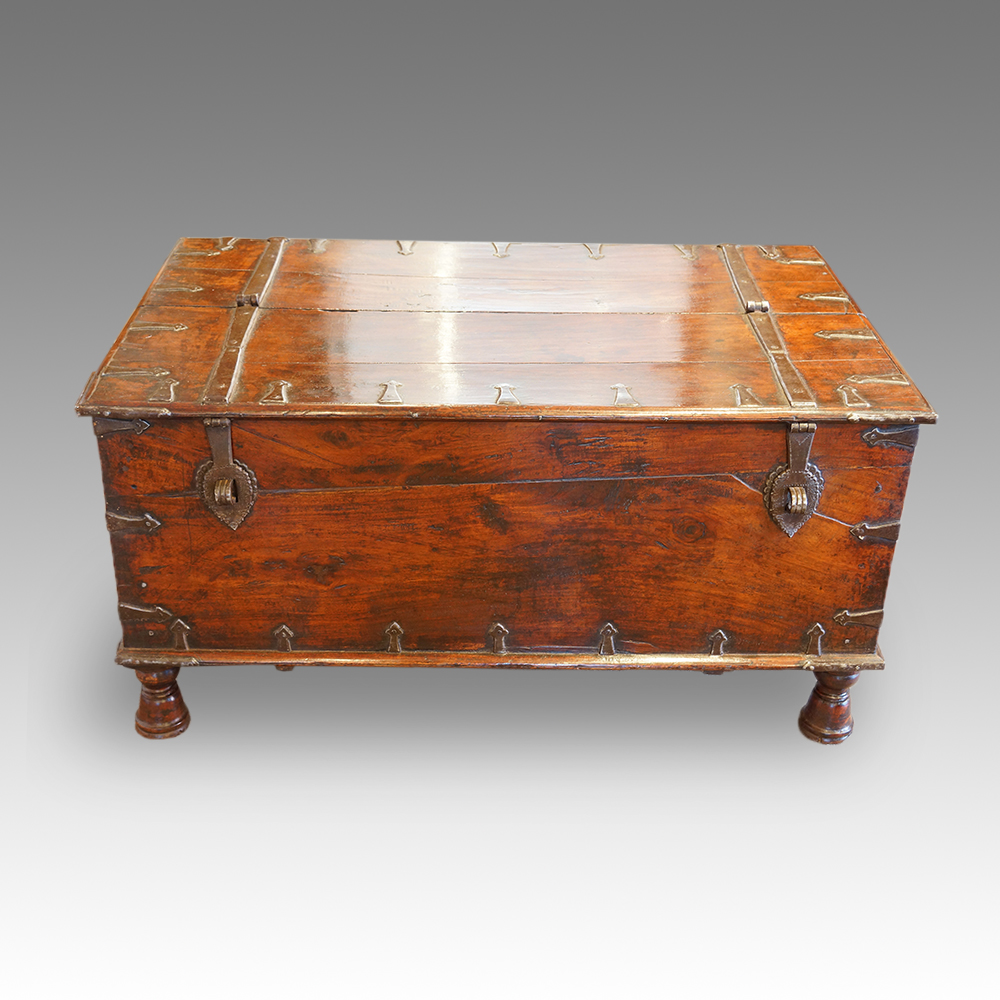 Antique-Colonial-hardwood-merchants-chest-1.jpg Antique Colonial hardwood merchants chest - Image 1
