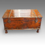 Antique Colonial hardwood merchants chest - Image 10
