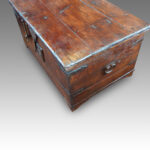 Antique Colonial iron bound trunk - Image 5
