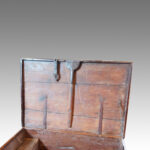 Antique Colonial iron bound trunk - Image 3