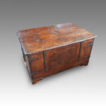 Antique Colonial iron bound trunk - Image 2