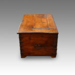 Antique Colonial merchants chest with iron fittings - Image 2