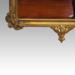 Antique Continental ornate gilt mirror - Image 5