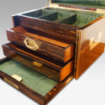 Antique Coralmandel wood fitted box - Image 8