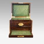 Antique Coralmandel wood fitted box - Image 9
