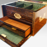 Antique Coralmandel wood fitted box - Image 11