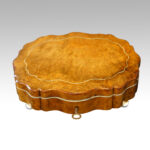 Antique French shaped walnut jewellery box