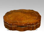 Antique French shaped walnut jewellery box - Image 4