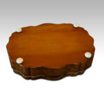 Antique French shaped walnut jewellery box - Image 6