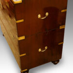 Antique Georgian mahogany military chest - Image 4