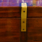 Antique Georgian mahogany military chest - Image 5