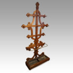 Antique Gothic oak hallstand - Image 2