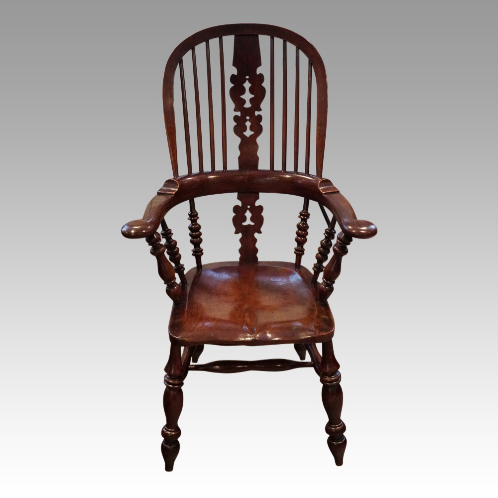 Antique-Yorkshire-broadarm-chair.jpg Antique Yorkshire broad arm chair - Image 1