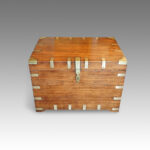 Antique brass bound campaign trunk