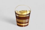 Antique brass bound mahogany bucket