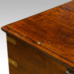 Antique teak brass bound travelling strongbox - Image 8