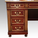 Antique brass mounted mahogany desk - Image 2