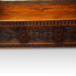 Antique carved oak settle - Image 6