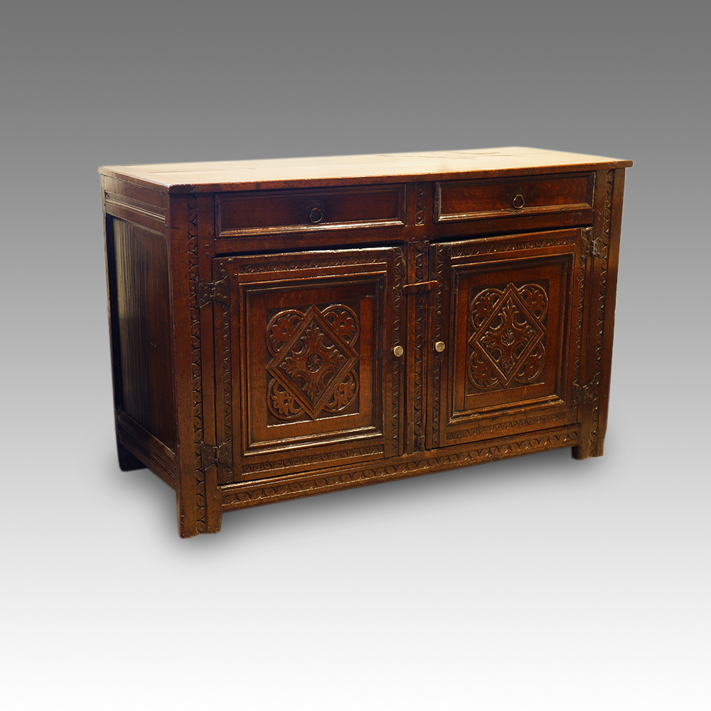 Antique-carved-oak-sideboard-2.jpg Antique carved oak sideboard - Image 1