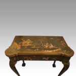 Antique chinoiserie card table - Image 2