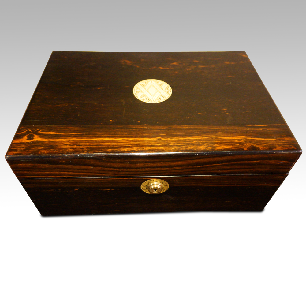 Antique-coromandel-writing-slope.jpg Antique coromandel writing slope - Image 1