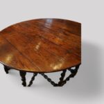 Antique large oak double gate leg table - Image 5