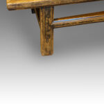 Antique elm coffee table - Image 6