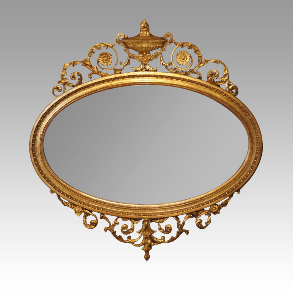 Antique-gilt-adam-style-mirror.jpg Antique gilt adam style mirror - Image 1