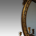 Antique gilt oval girandole - Image 7