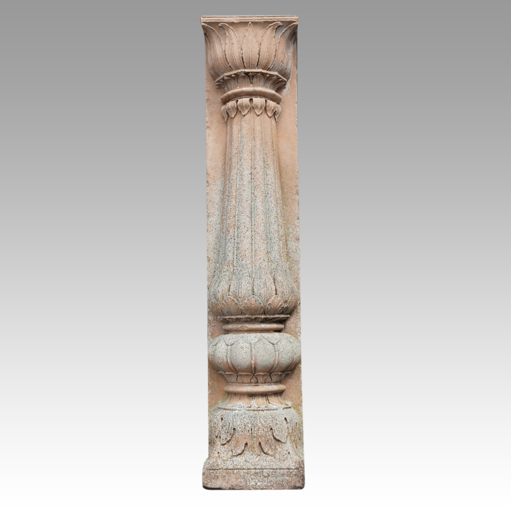 Antique-half-sandstone-column.jpg Antique Half Sandstone Column - Image 1