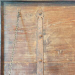 Antique hardwood Colonial chest coffee table - Image 9