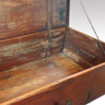 Antique hardwood Colonial chest coffee table - Image 7