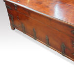Antique hardwood Colonial chest coffee table - Image 4