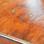 Antique hardwood Colonial chest coffee table - Image 3