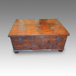 Antique Colonial hardwood merchants chest - Image 5